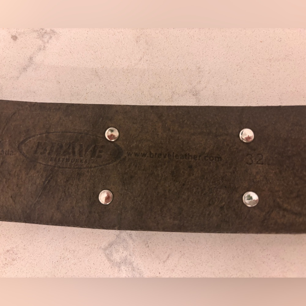 Brave Leather Black Studded Belt - Picture 7 of 8